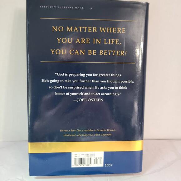 Joel Osteen Become A Better You Hardback Book with Journal - Picture 7 of 9